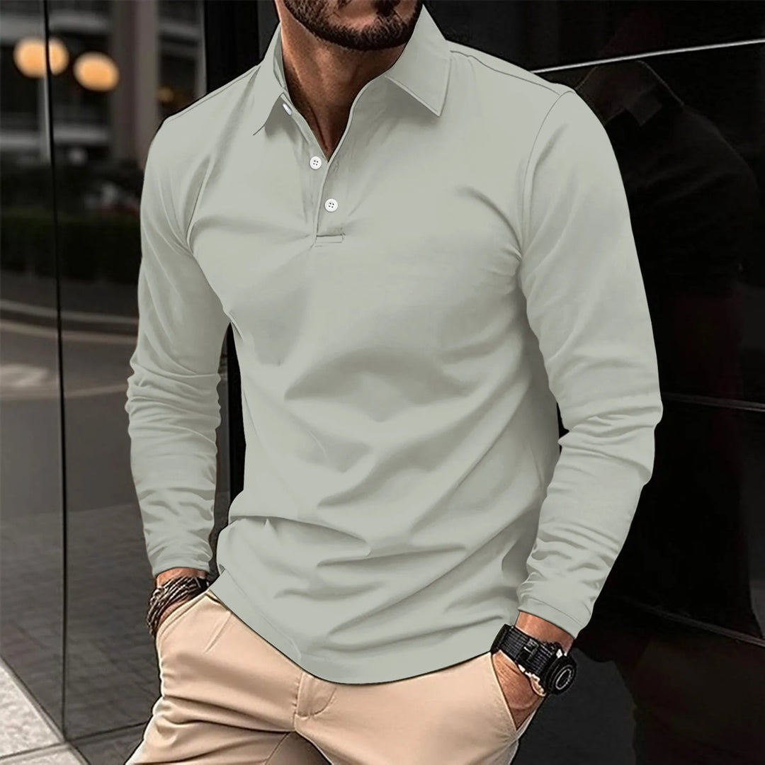 Ethan - Casual Long-Sleeved Polo