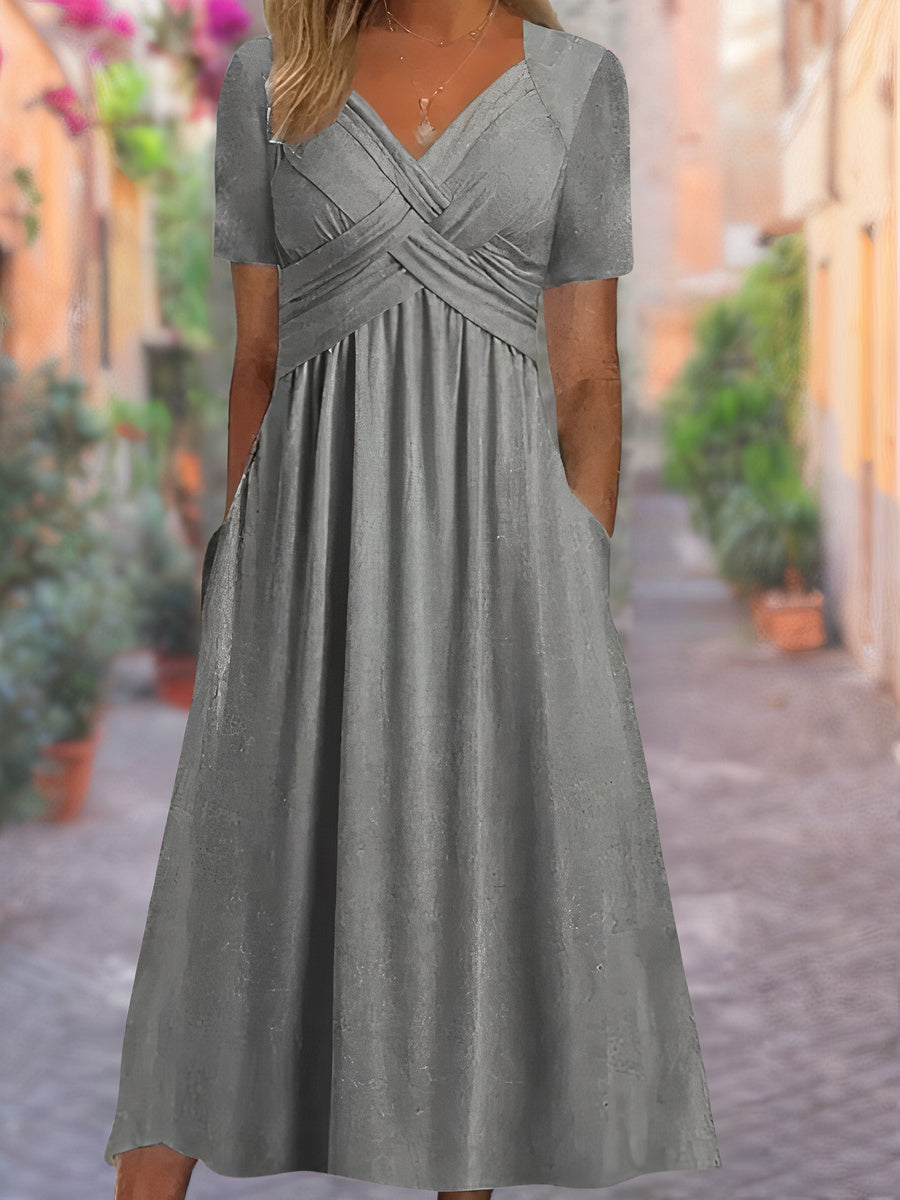 Aria - Comfortable V-Neck Dress