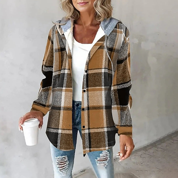 Liora - PLAID BUTTON-UP JACKET