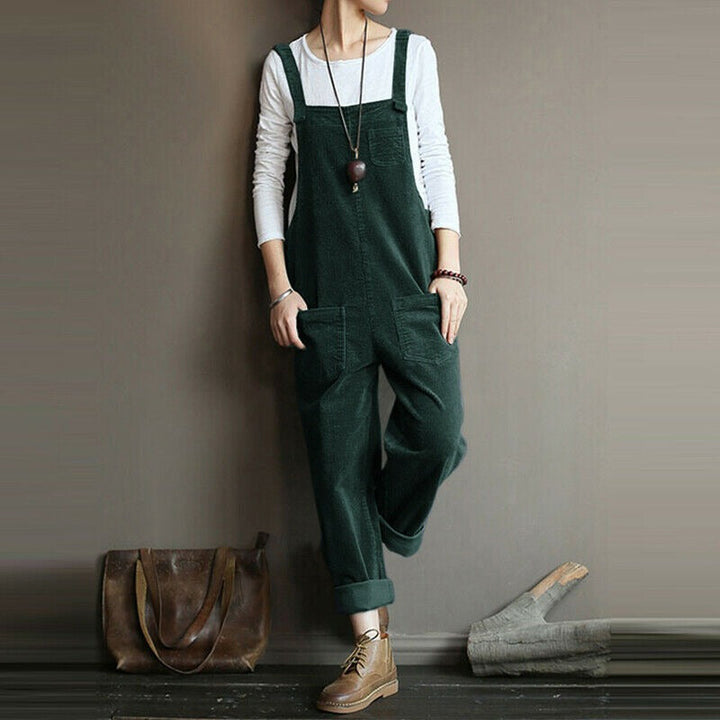 Women's Cotton Dungarees with Relaxed Fit
