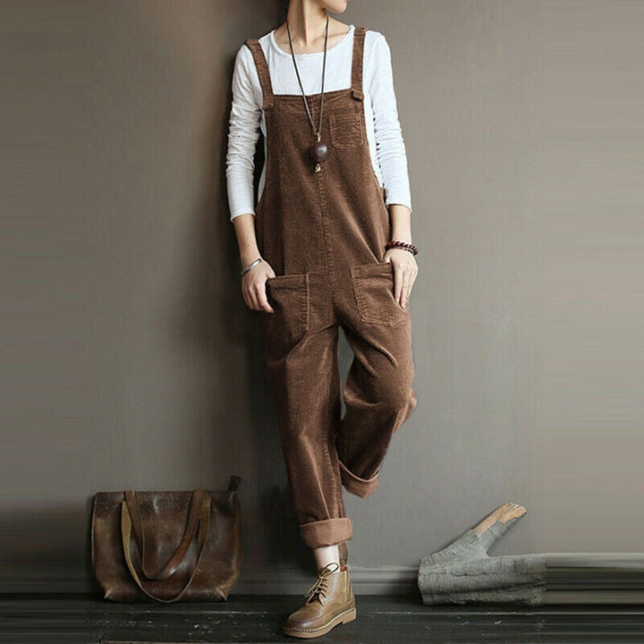 Women's Cotton Dungarees with Relaxed Fit