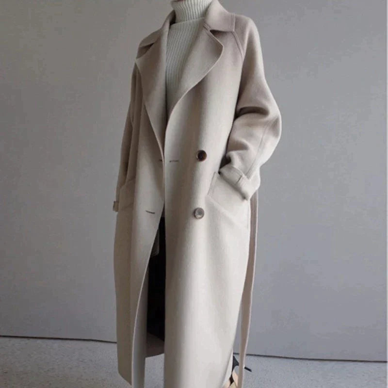 Sarah - Longline Wool Coat