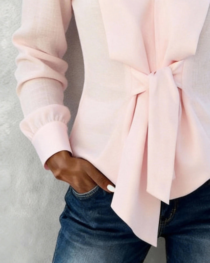 BLAIR – ELEGANT TIE-FRONT BLOUSE