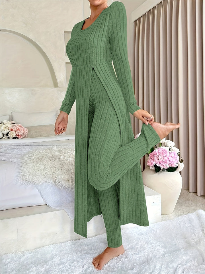 Aldea - Cozy Two-Piece Ribbed Lounge Set