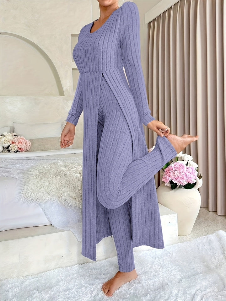 Aldea - Cozy Two-Piece Ribbed Lounge Set