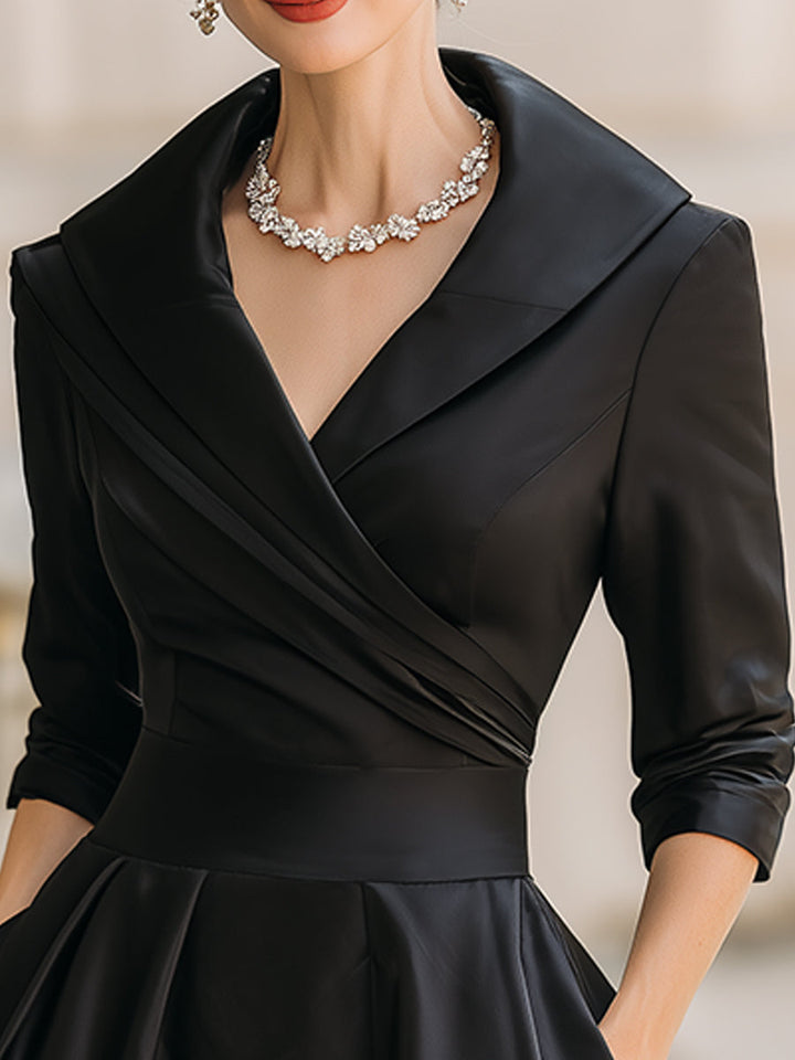 Dharmay - Elegant Long Sleeve Midi Dress