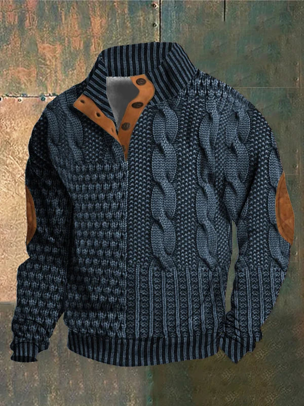 LEO – PATTERNED COZY KNIT SWEATER FOR MEN