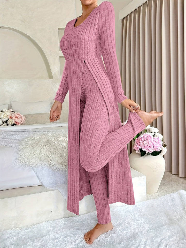 Aldea - Cozy Two-Piece Ribbed Lounge Set