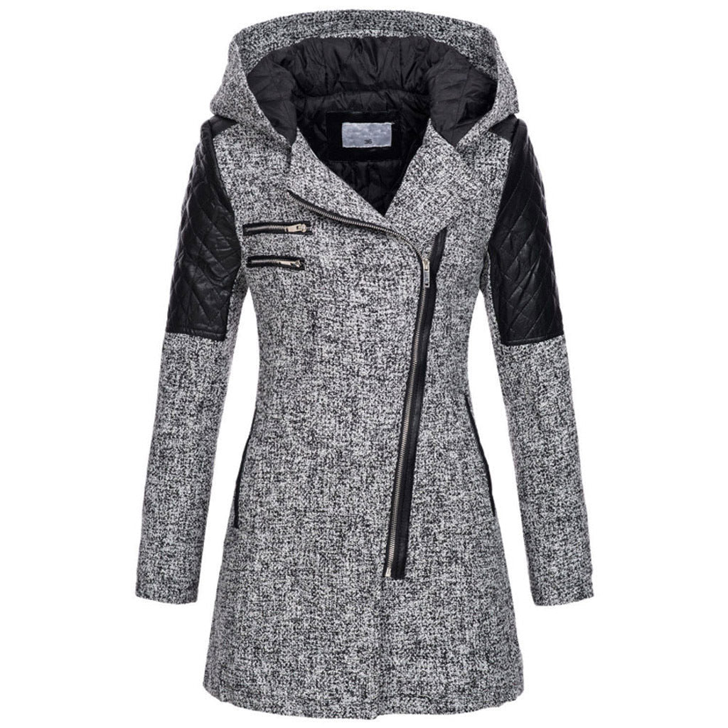 Zoë – Stylish Slant-Zip Winter Jacket