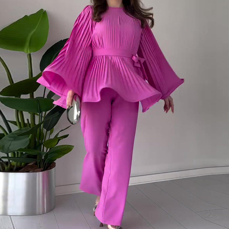 ZEILA – PLEATED TWO-PIECE SET