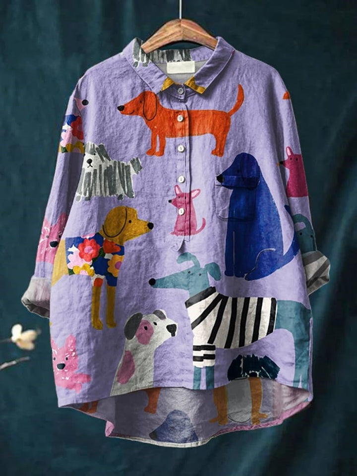 Quinley - Chic Playful Printed Blouse