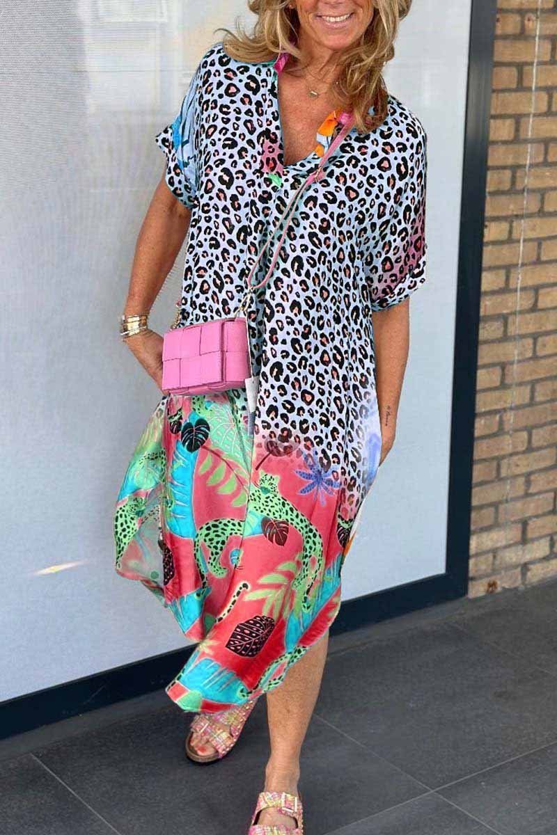 NYELITH – RELAXED FIT LEOPARD PRINT DRESS