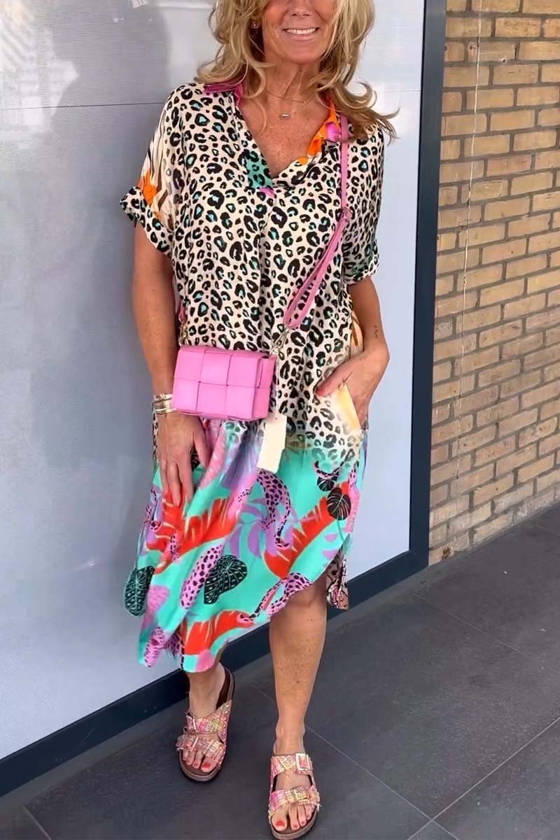 NYELITH – RELAXED FIT LEOPARD PRINT DRESS