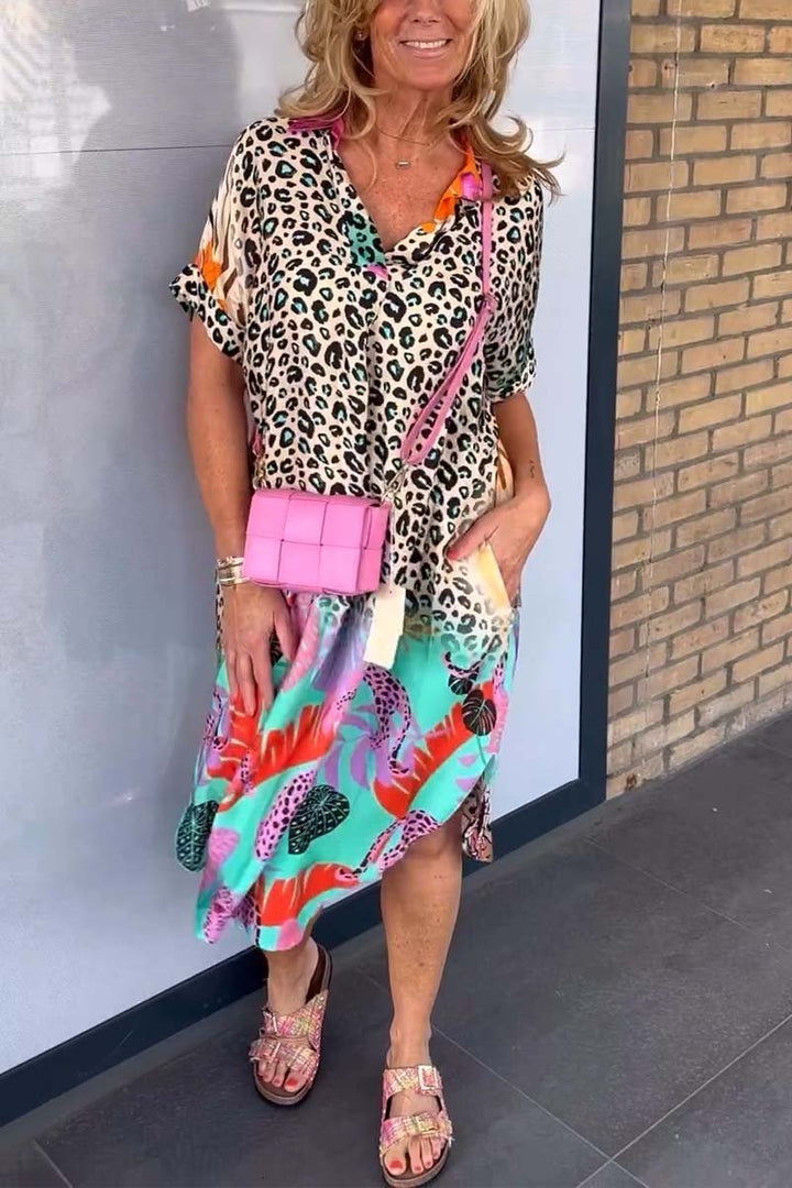 NYELITH – RELAXED FIT LEOPARD PRINT DRESS