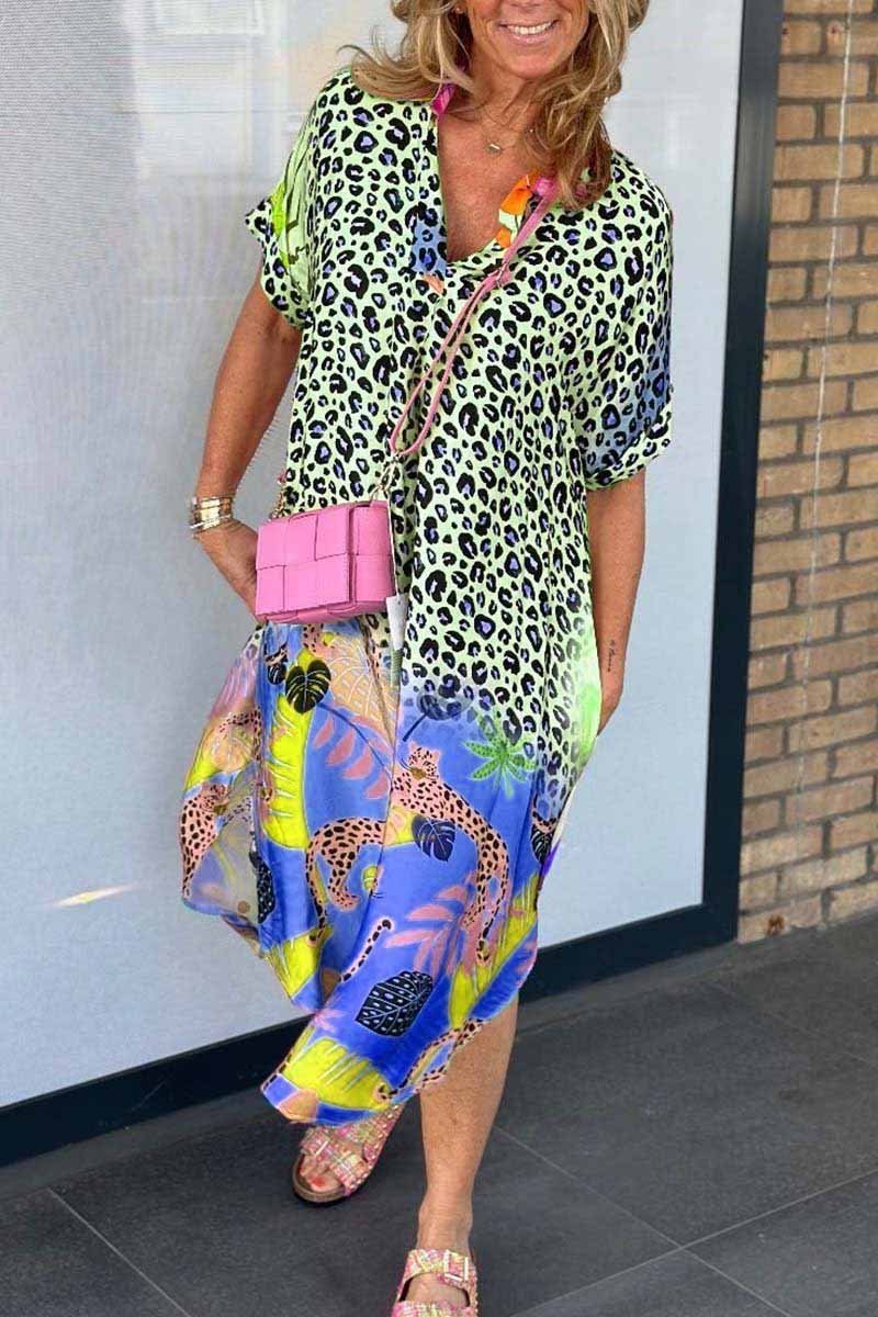 NYELITH – RELAXED FIT LEOPARD PRINT DRESS