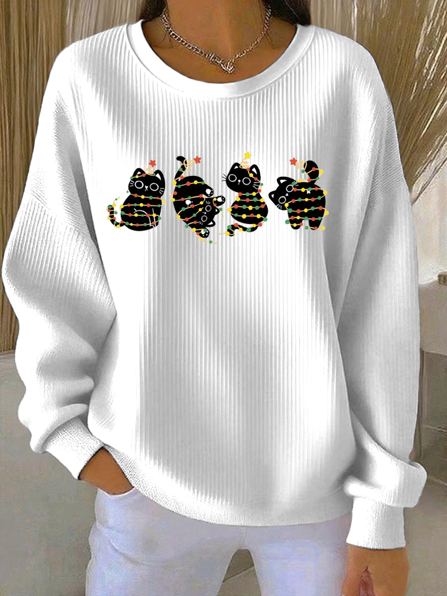 Women's Christmas Print Casual Sweatshirt